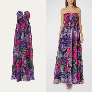 Milly River Garden Strapless Floral-Print Gown - 4